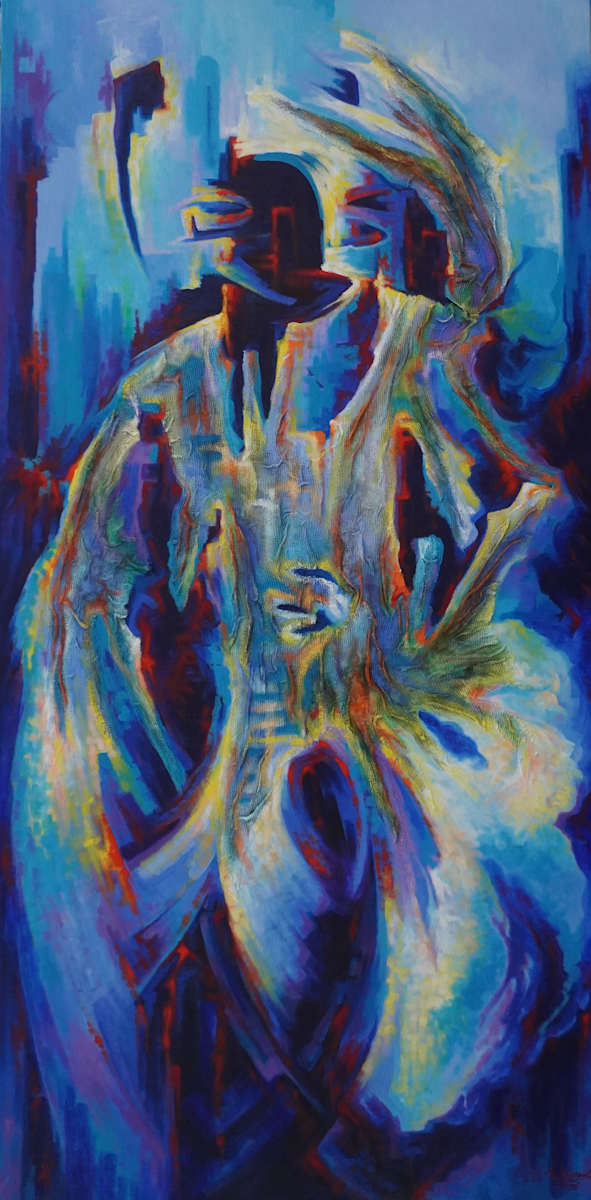 Hope 5 by Renold Laurent  Image: Hope 5, 2025, Acrylic on Canvas, 30’’x 60” inches.