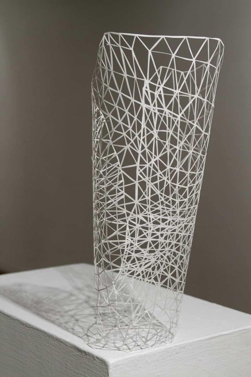 standing cut out cylinder by Ruth Becker 