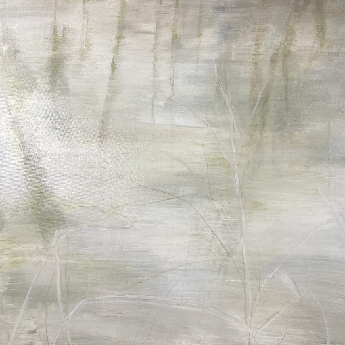 2198, Juanita Bellavance, White on white, From the Chestatee River portfolio, 2021, Acrylic on canvas, 24 x 24 inches 