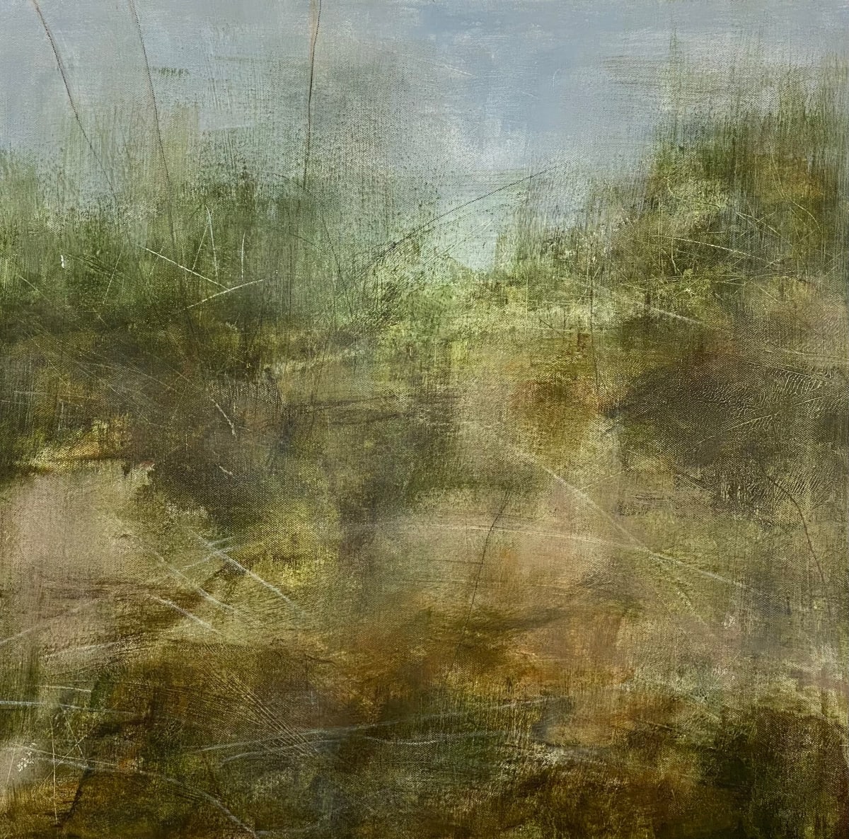 2202, Juanita Bellavance, River terrain. From the Chestatee river portfolio, 2021, Acrylic on canvas, 24 x 24 inches by Juanita 