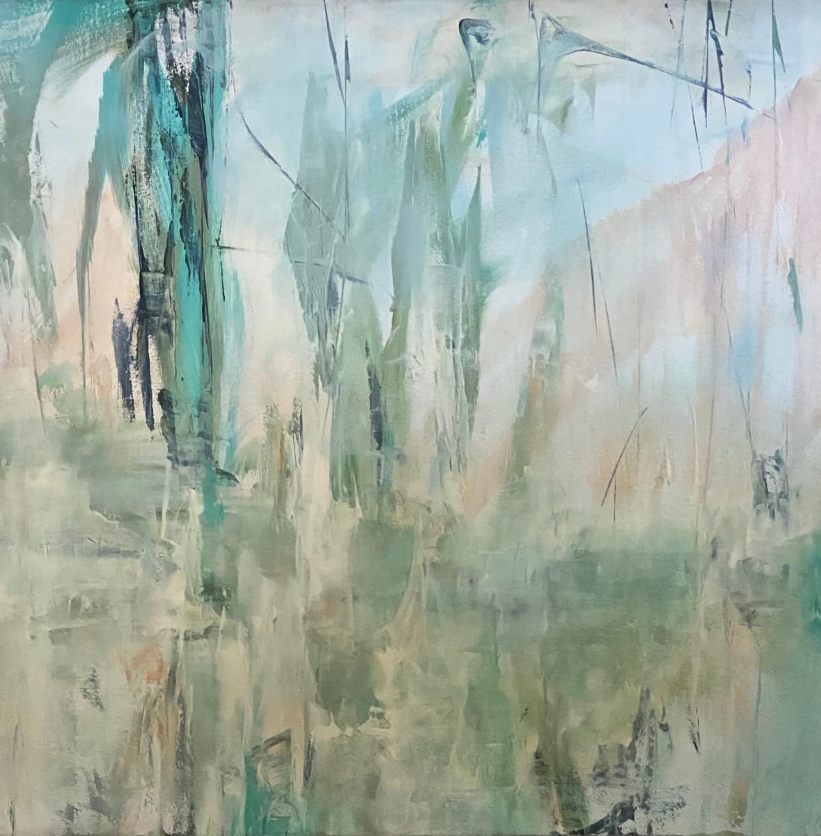 1b-Tropicana 2, 2019, Acrylic on canvas, 36 x 36 inches by Juanita 