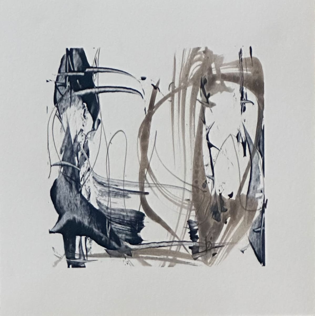 9-Maquette 10, 2022, Acrylic on paper, 4 x 4 inches by Juanita 