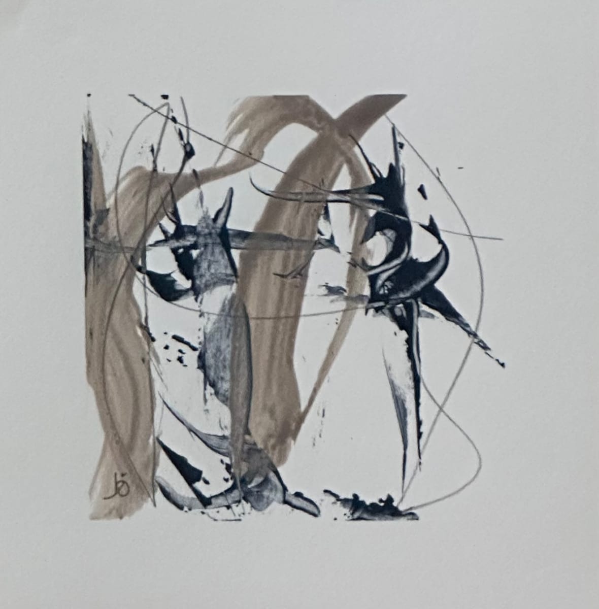 7-Maquette 2, 2022, Acrylic on paper, 4 x 4 inches 