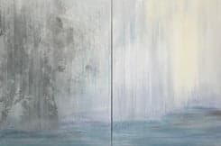 Juanita Bellavance, Synesthesia 11, 2019, Acrylic on canvas, 48 x 72 inches, diptych by Juanita 