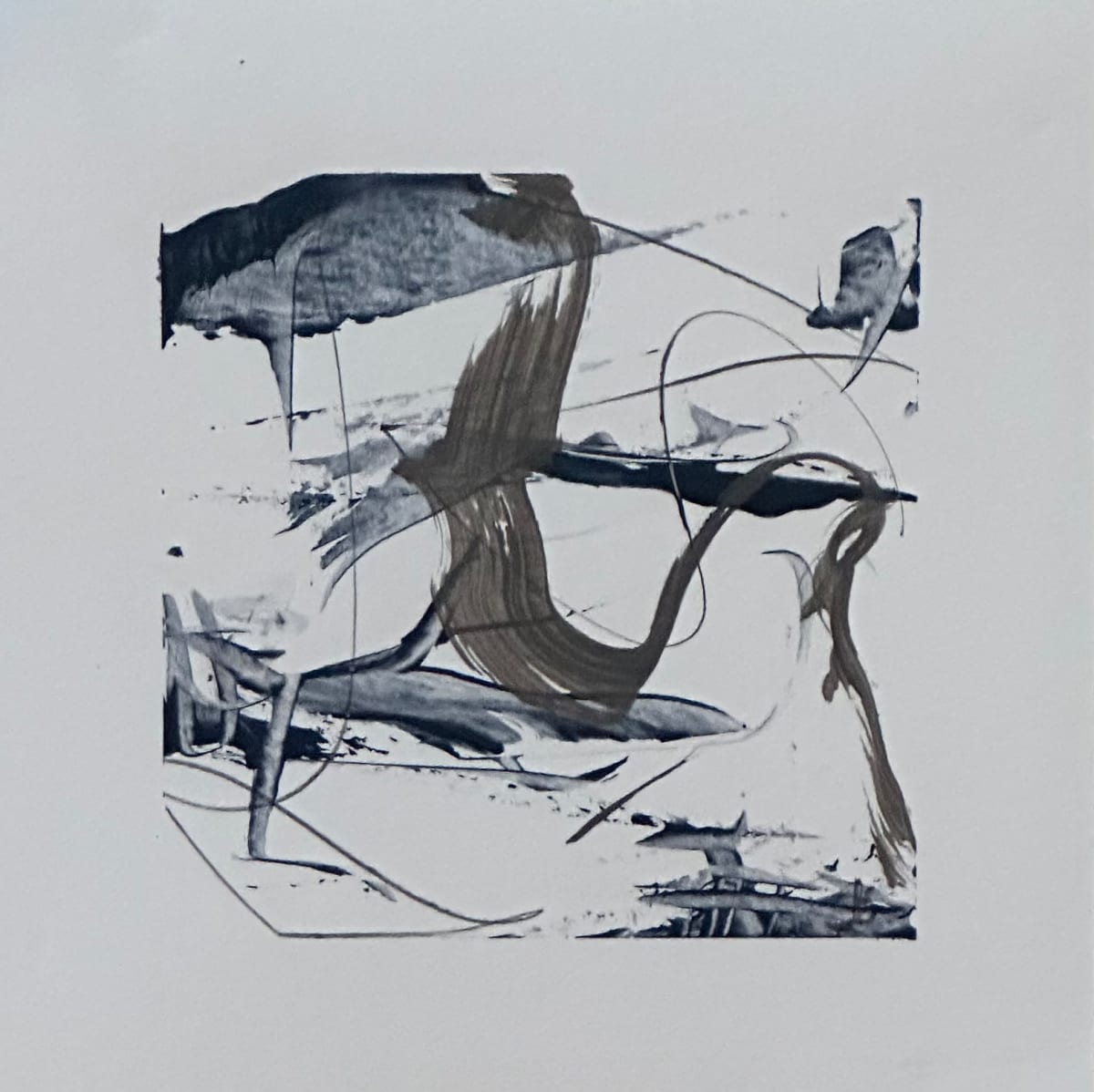 9-Maquette 13, 2022, Acrylic on paper, 4 x 4 inches by Juanita 