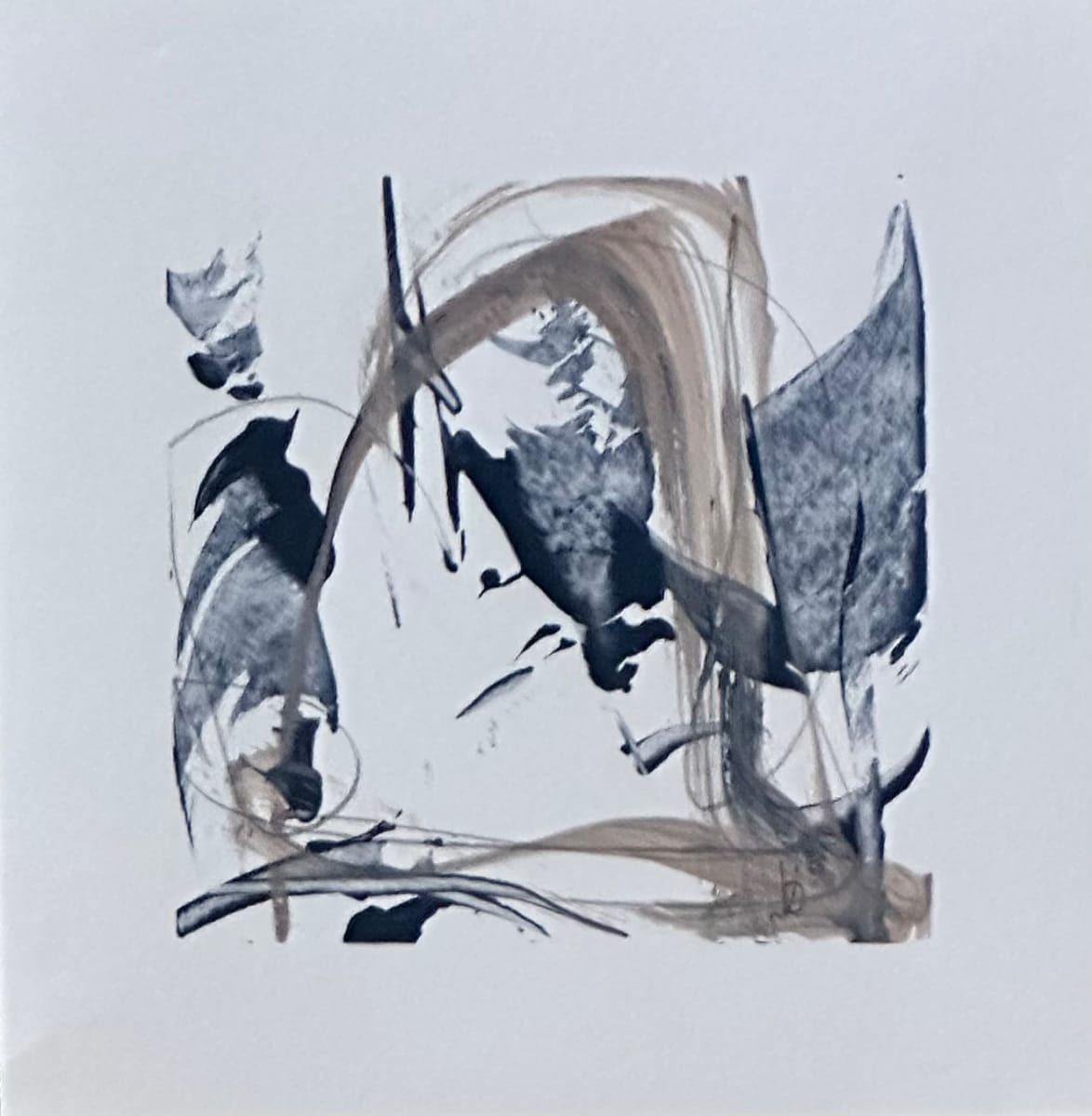7-Maquette 5, 2022, Acrylic on paper, 4 x 4 inches 