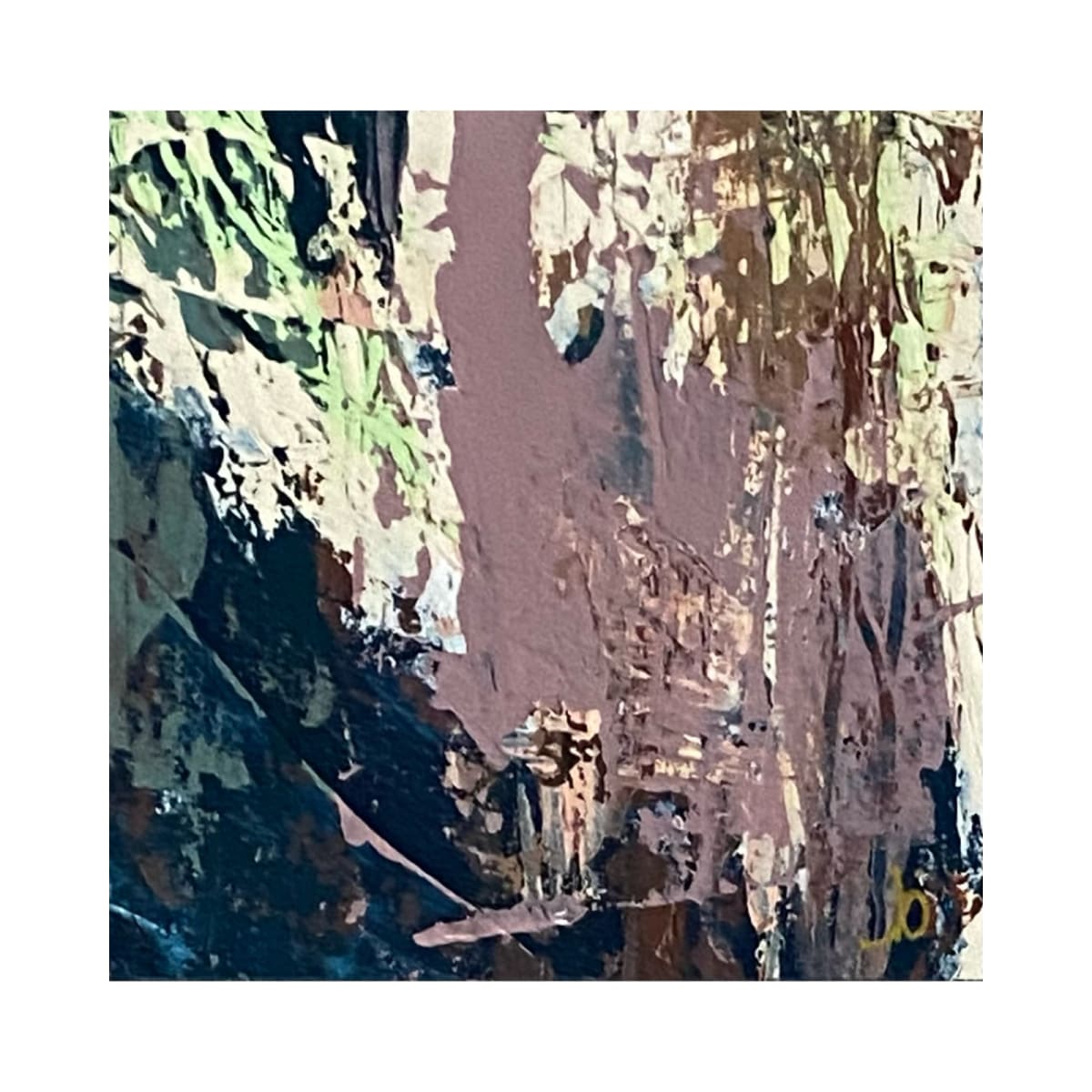 7 - Mini Source 2, From the Source portfolio, Acrylic on paper, 4 x 4 inches, Matted, Unframed 