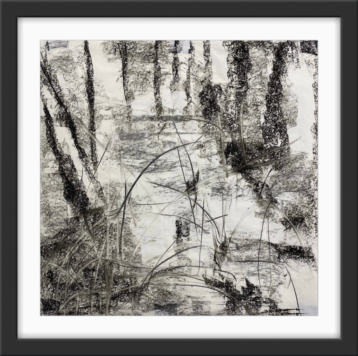 2-Sketch 10, From the Chestatee River portfolio, 2021, Charkole on paper, 24 x 24 inches 