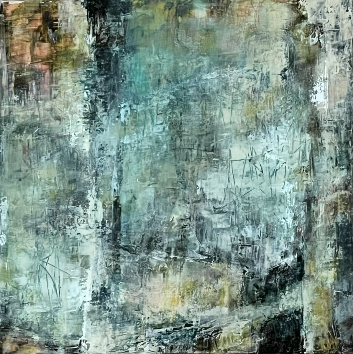 Juanita Bellavance, Patina, 2019, Acrylic on canvas, 24 x 24 inches 