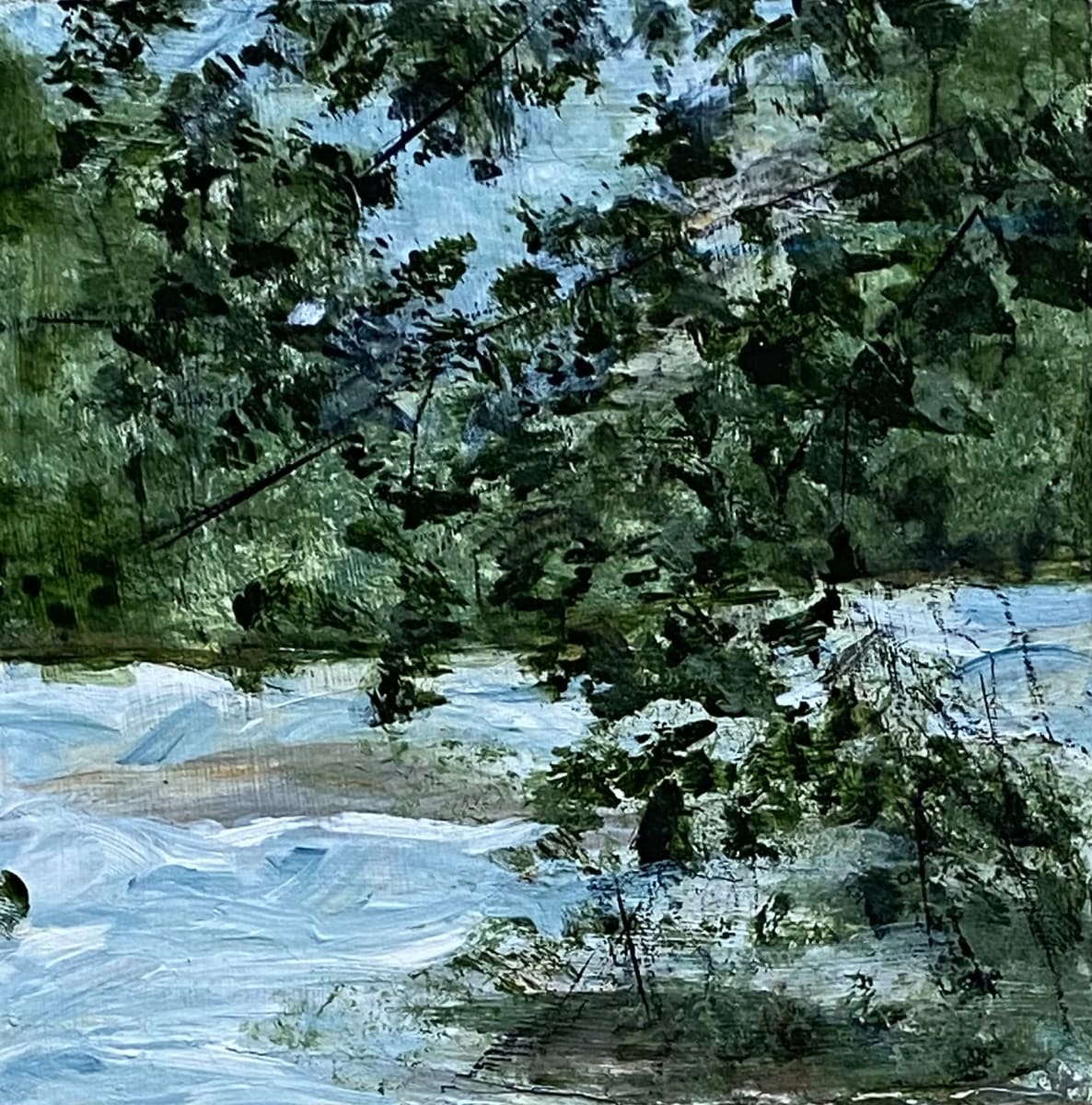 6-The Chattahoochee , 2021, Acrylic on panel, 6 x 6 inches, Unframed by Juanita 