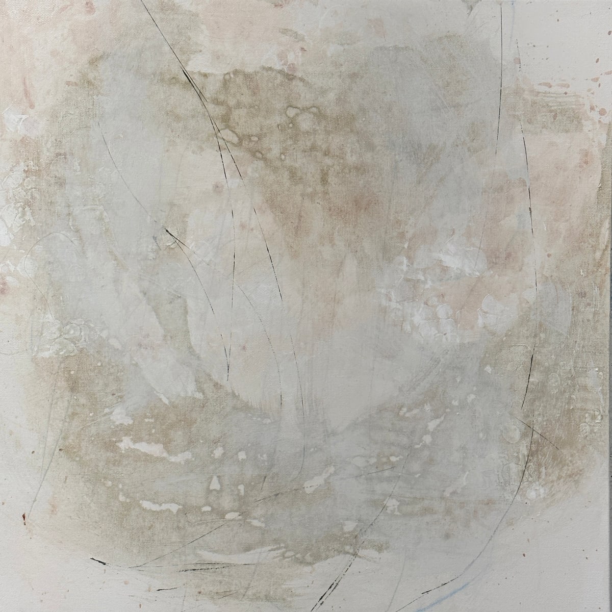 Organic 3, 2023, neutral, earthy, 20 x 20 inches by Juanita 