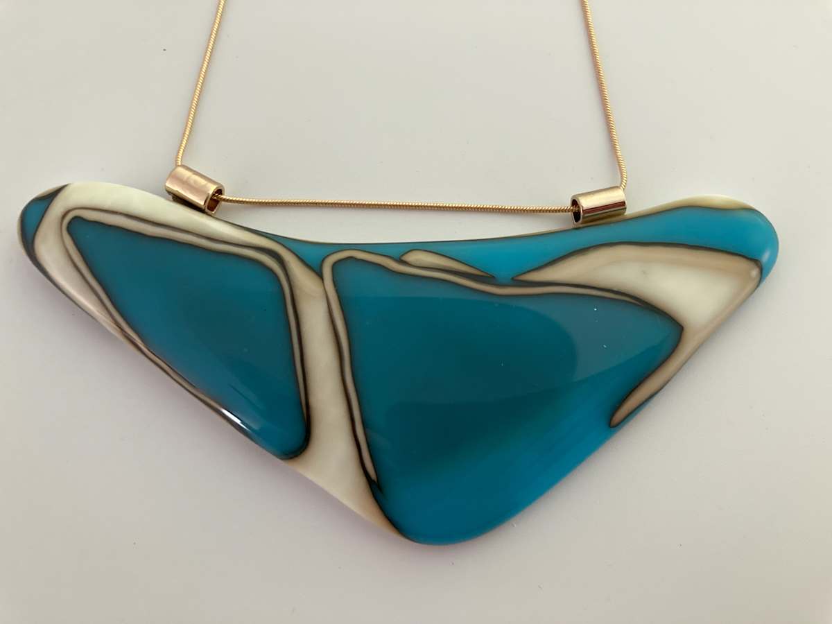 Triangular Pendant by Shayna Heller, Image 3.