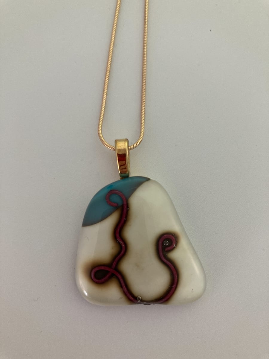 Fused glass pendant #153 