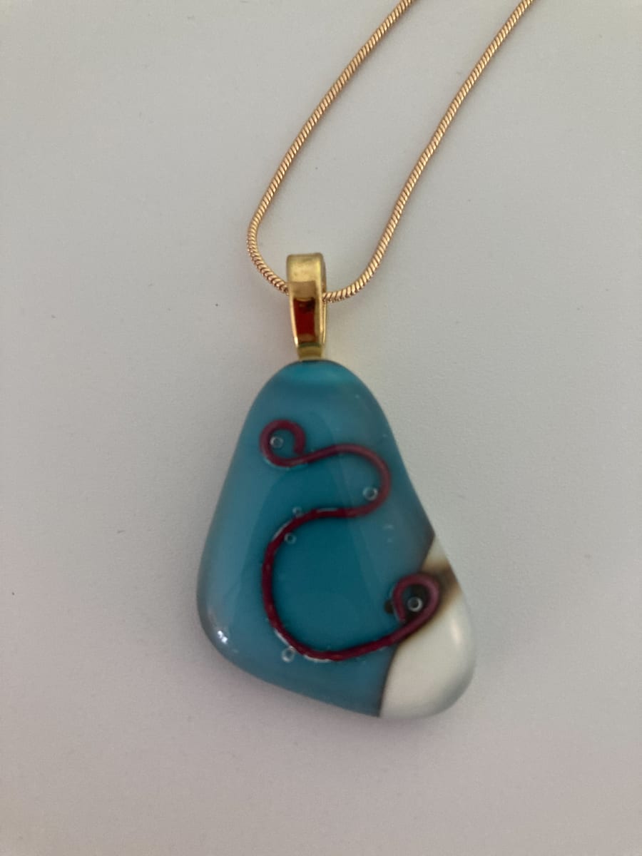 Fused glass pendant #152 