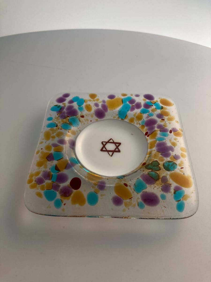Memorial plate candle holder. #22 by Shayna Heller 