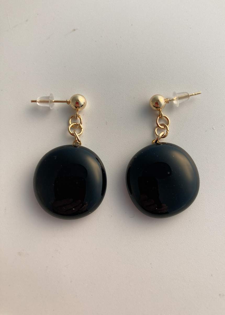 Fused Glass Earrings #109 by Shayna Heller, Image 1.
