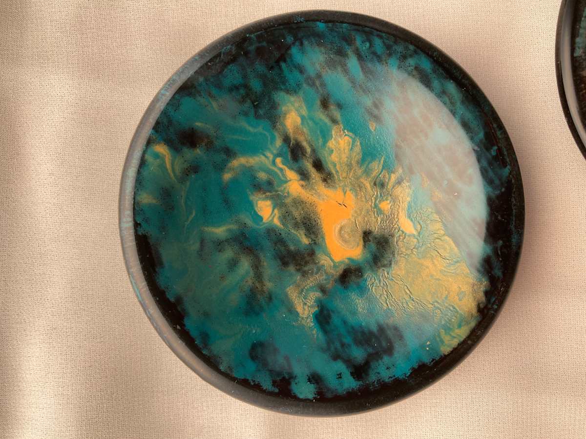 Small Dish - Painted (Storms #2) #27, Image 2.