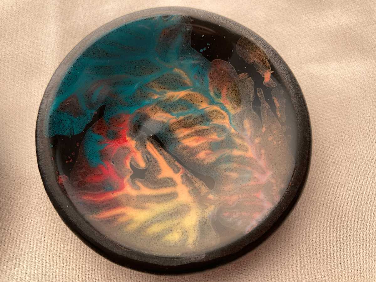 Small Dish - Painted (Storms #3) #28, Image 3.