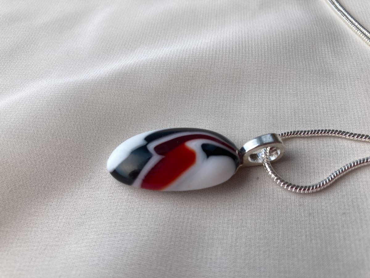 Fused glass pendant #75 by Shayna Heller