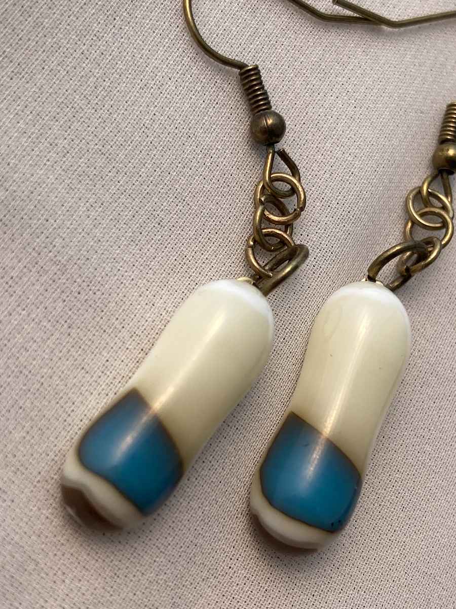 Fused Glass Earrings #29, Image 1.