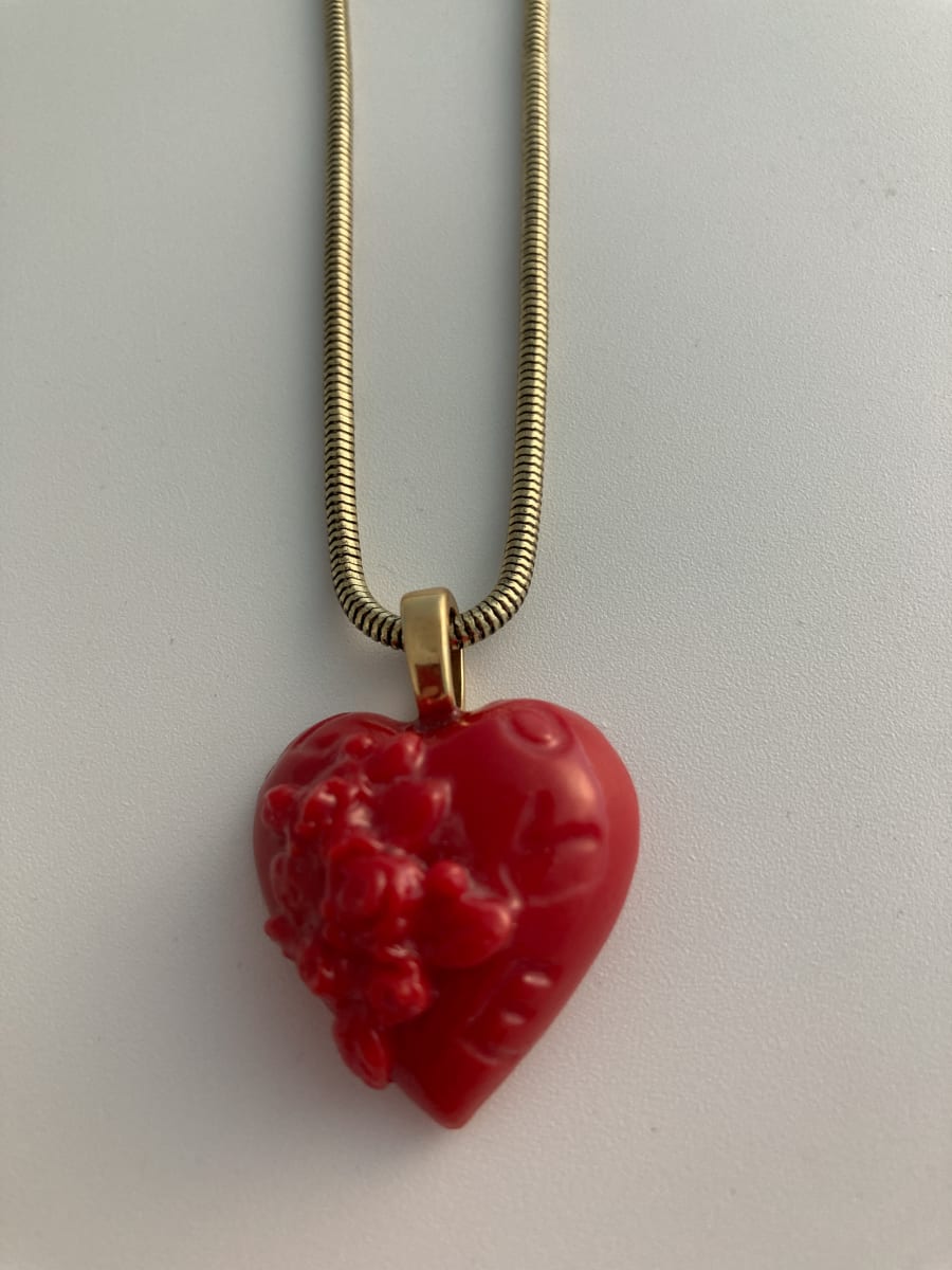 Fused glass pendant #206 by Shayna Heller