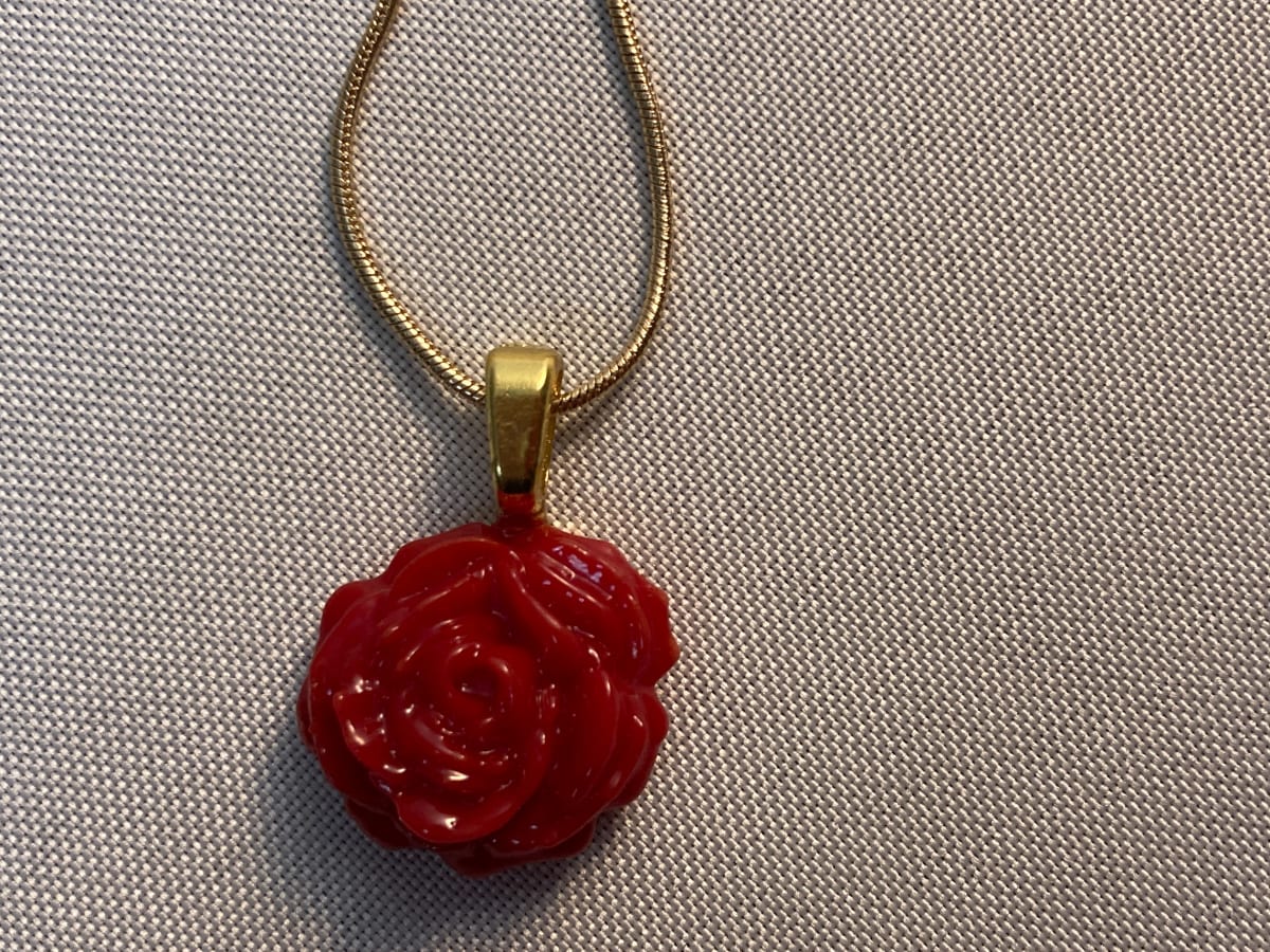 Fused glass pendant #94 by Shayna Heller, Image 1.