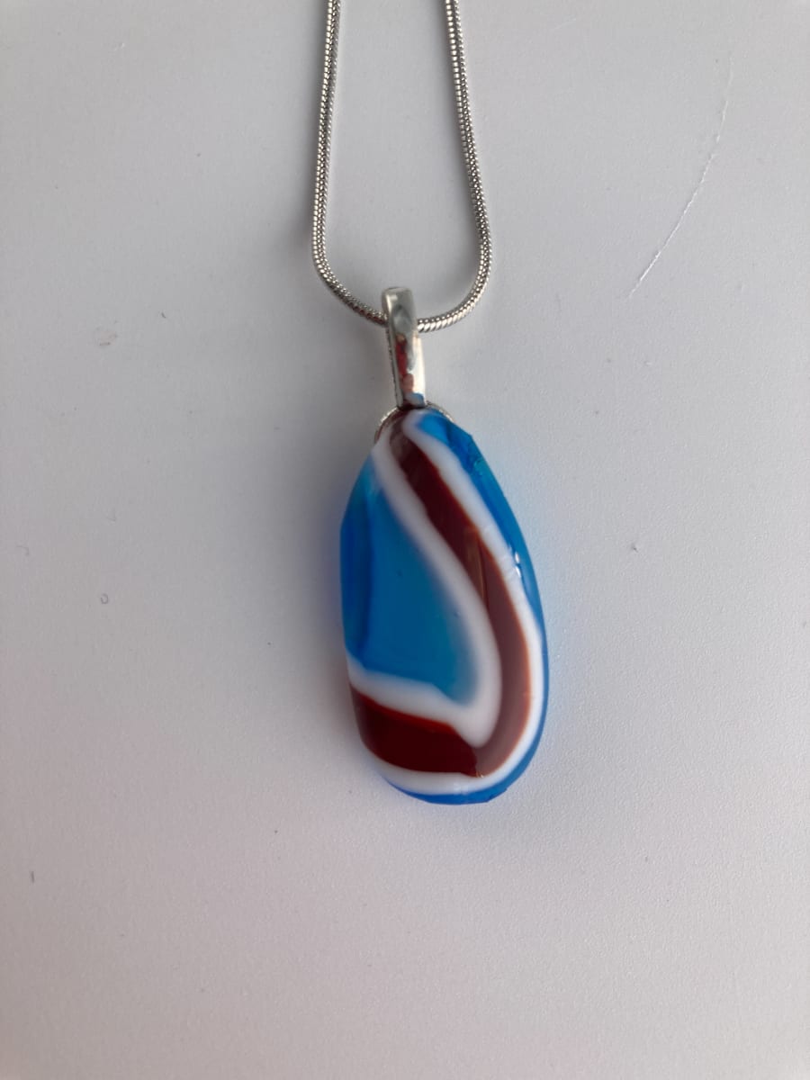 Fused glass pendant #103