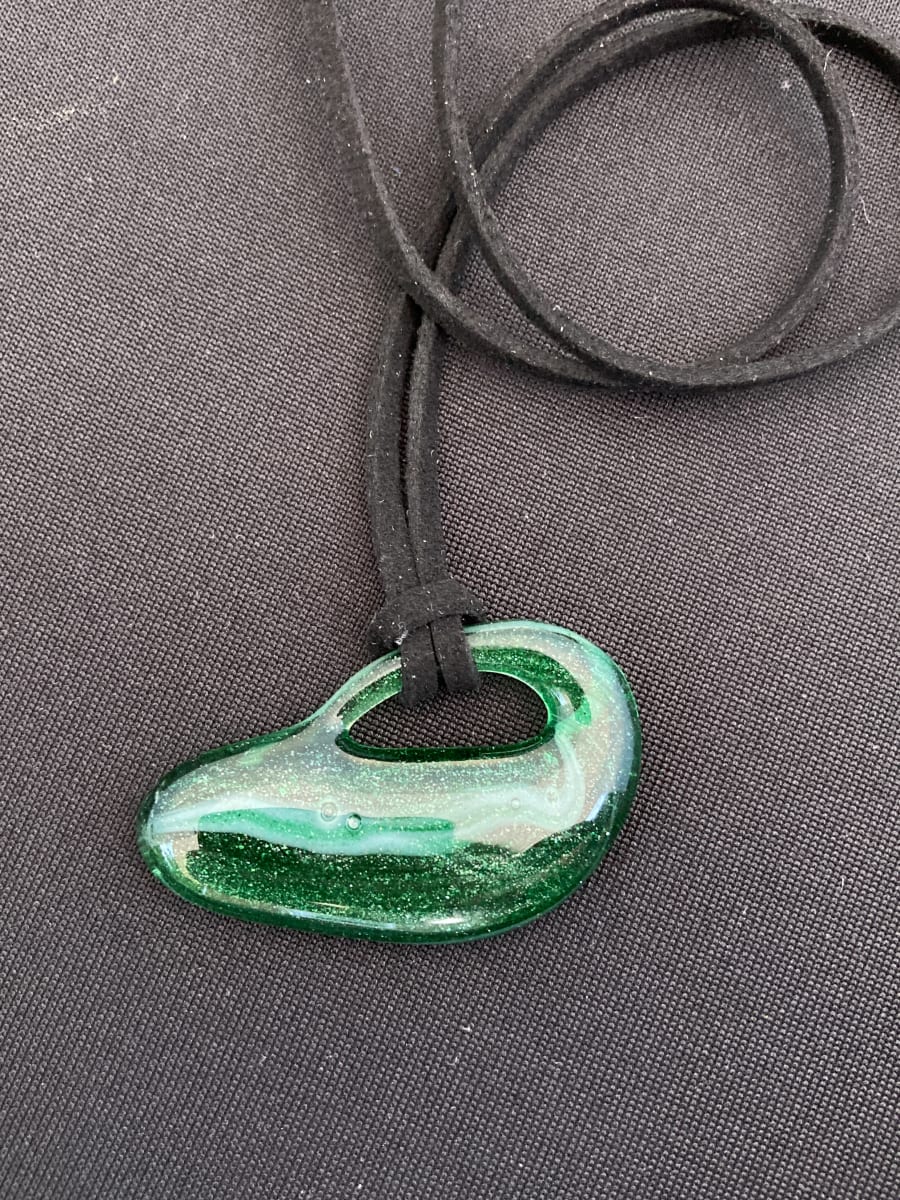 Fused glass pendant #110 by Shayna Heller 