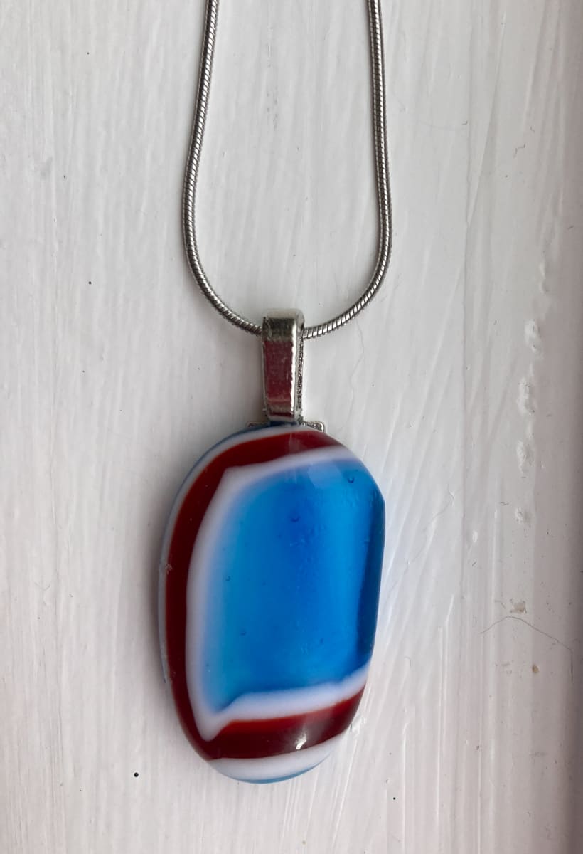 Fused glass pendant #129 