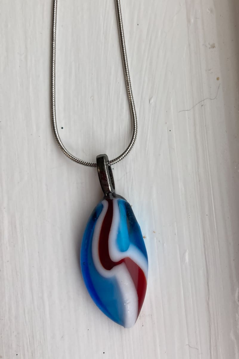 Fused glass pendant #130