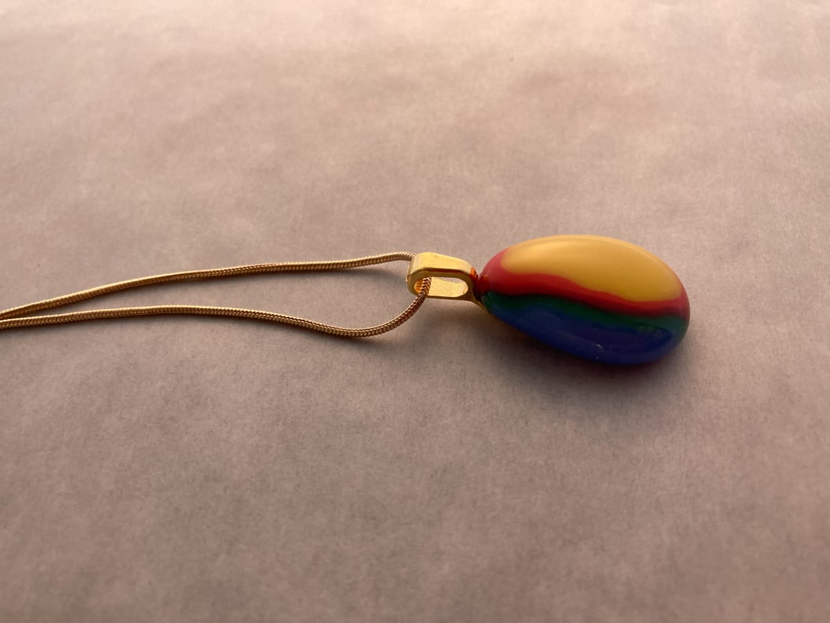 Fused glass pendant #122 
