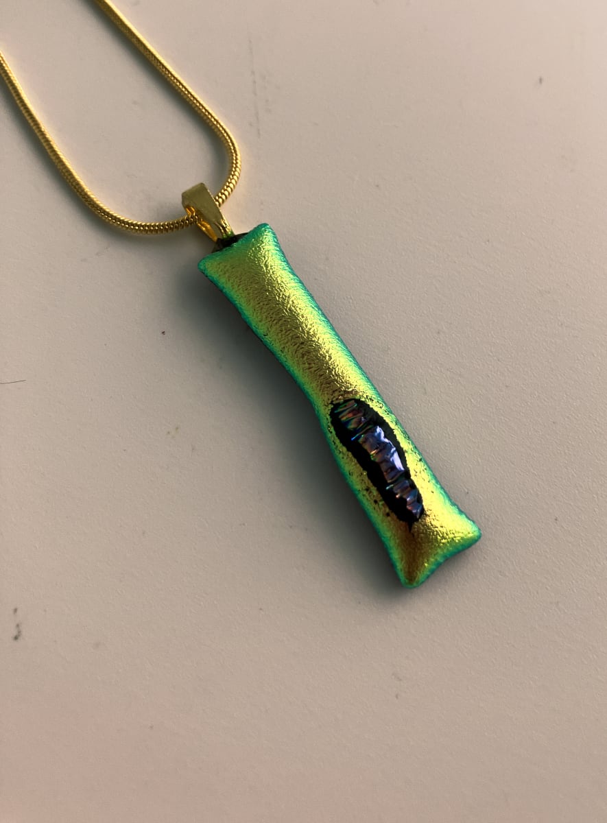 Fused glass pendant #246 by Shayna Heller