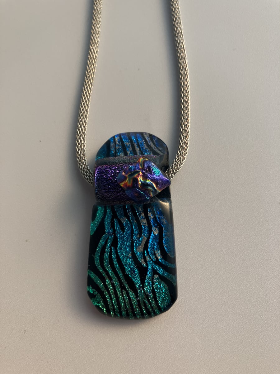 Fused glass pendant #251 by Shayna Heller 