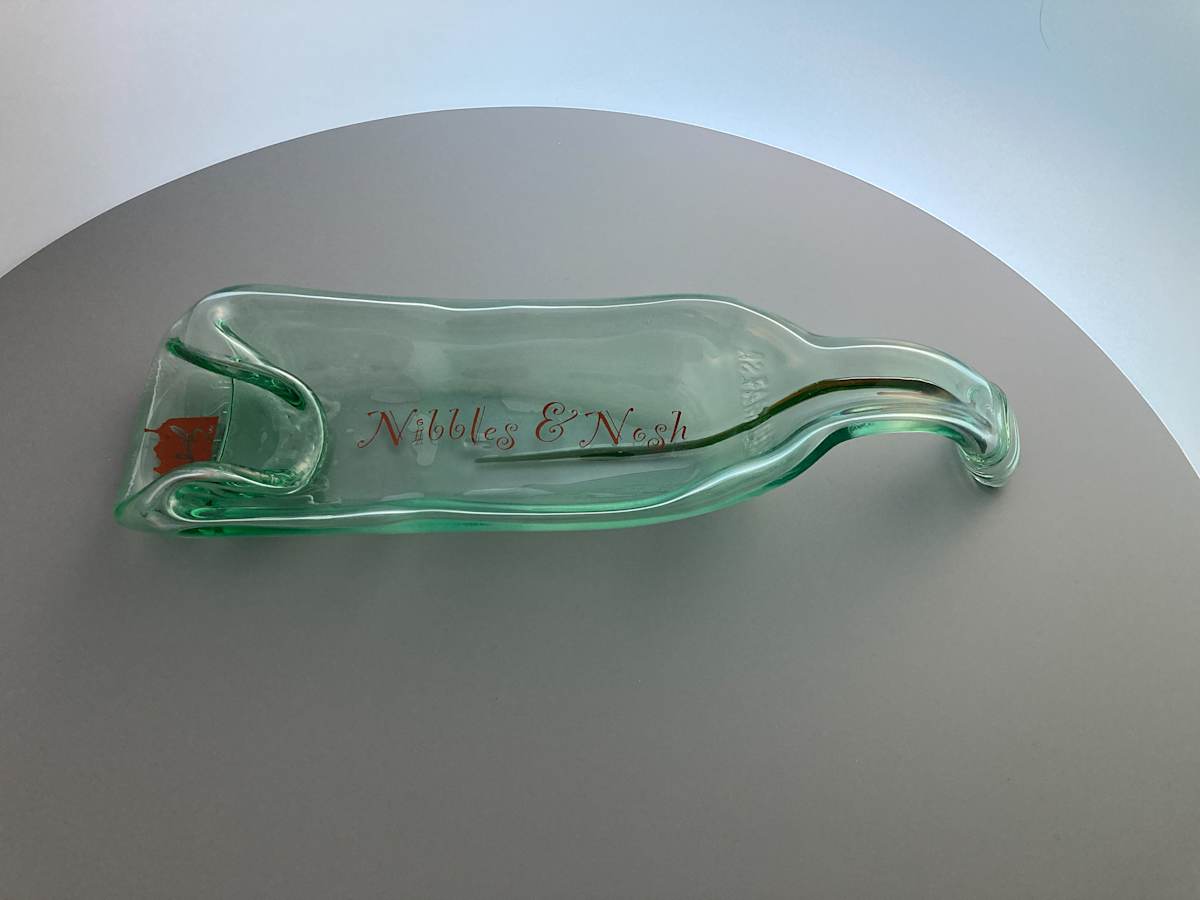 Upcycled Melted Wine Bottle #12, Image 3.