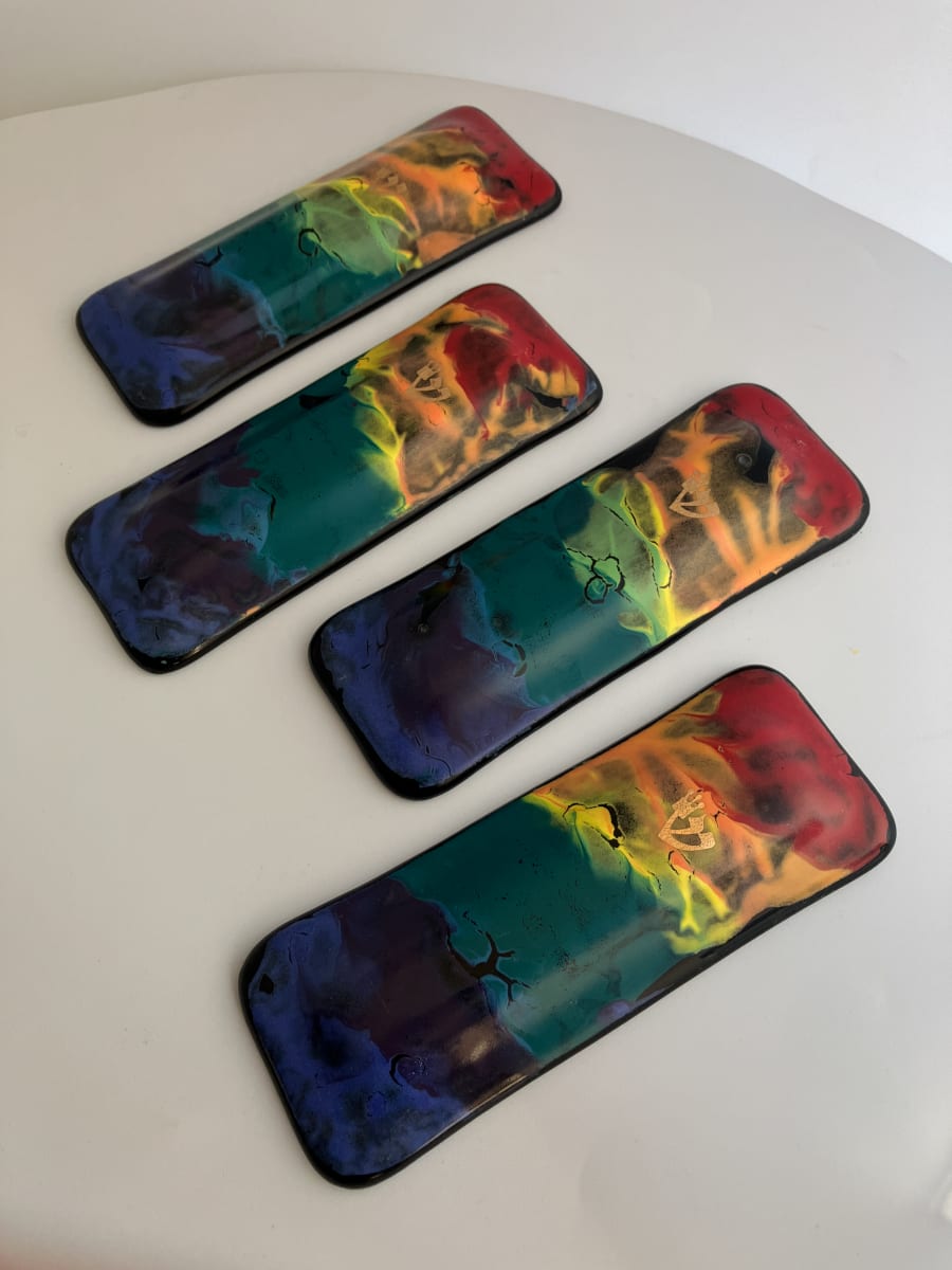 Mezuzah Cases - Rainbow Series by Shayna Heller 