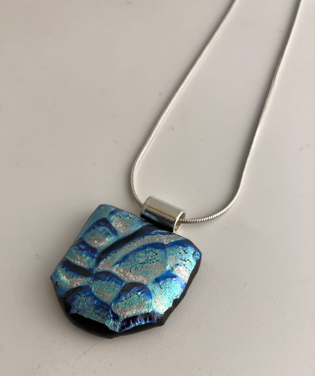 Fused glass pendant #253 by Shayna Heller