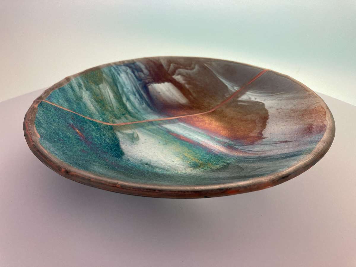 Rainbow Iridescent Bowl, Image 4.