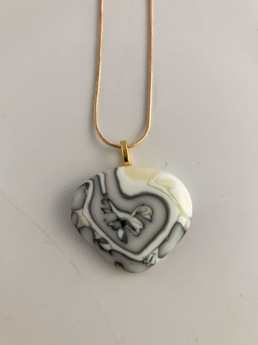 Fused glass pendant #287 by Shayna Heller 