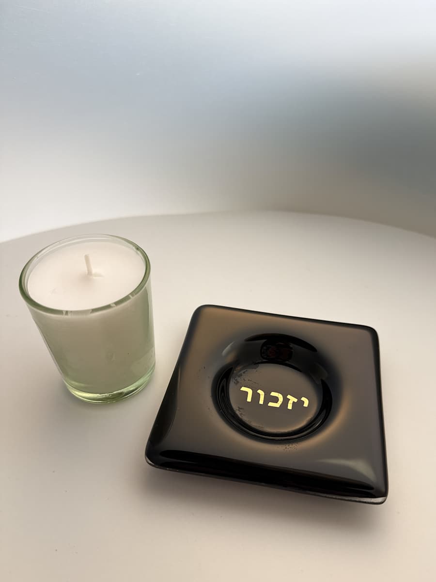 Memorial plate candle holder. #40 by Shayna Heller 