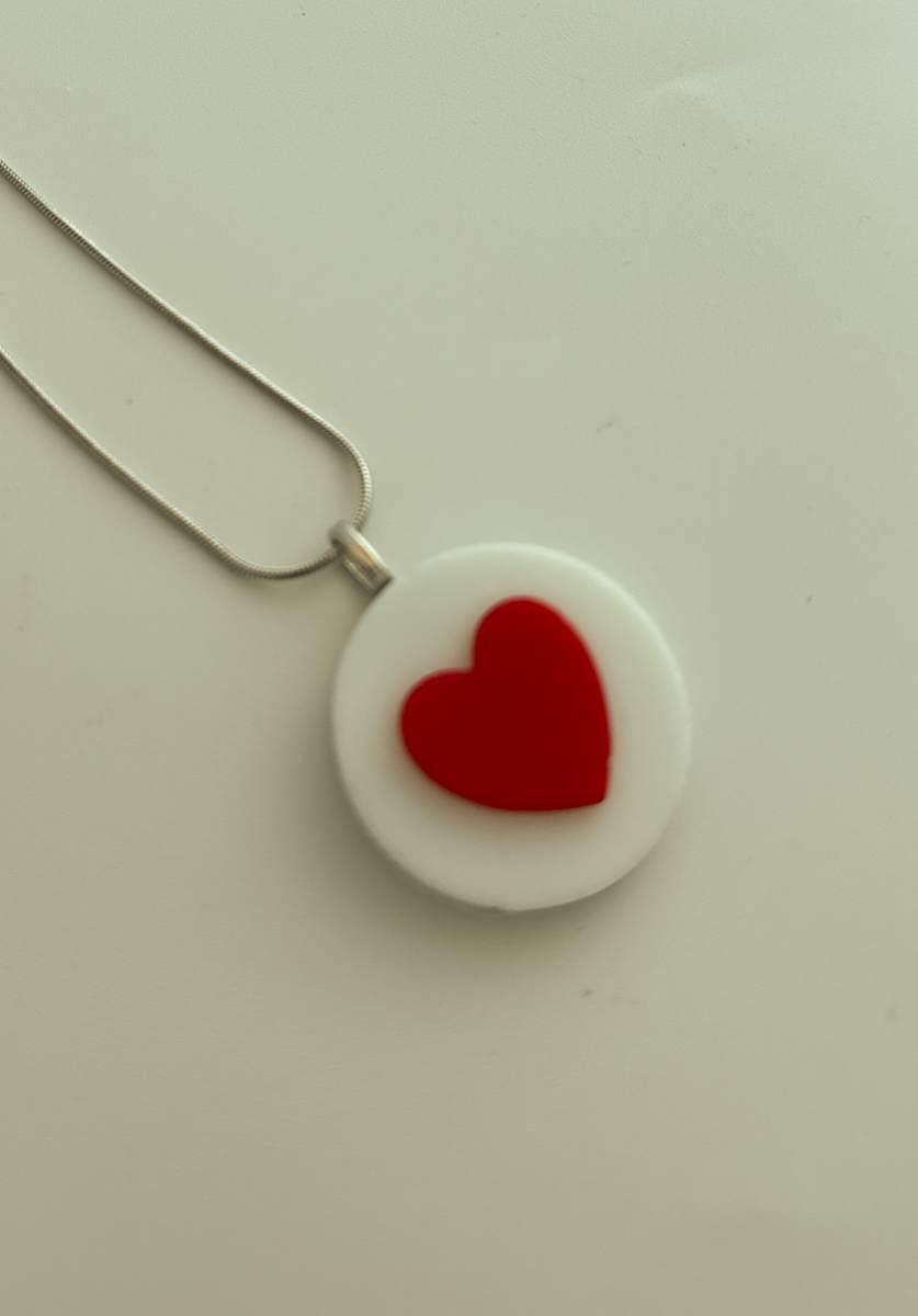 Fused glass pendant #299 by Shayna Heller, Image 1.