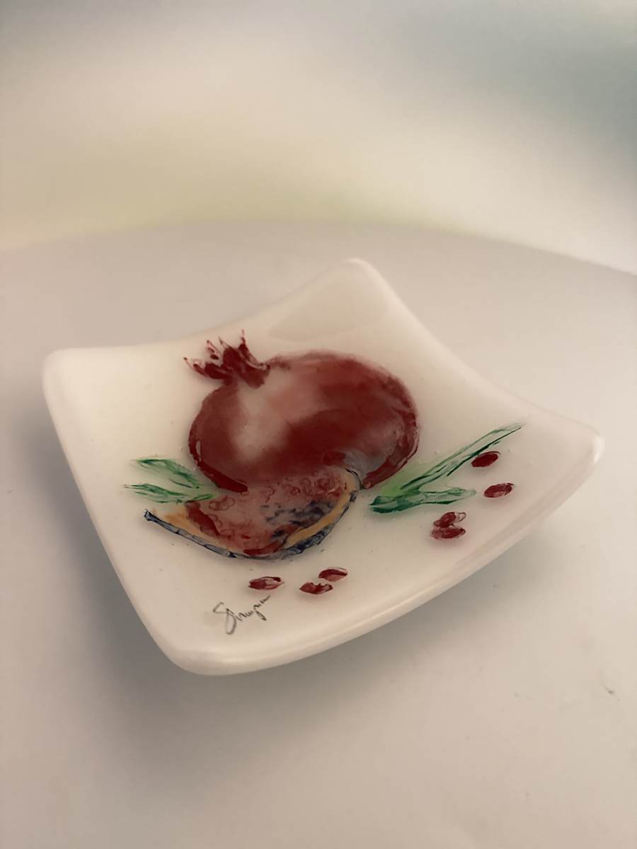 Pomegranate Dish - 5" by Shayna Heller, Image 2.