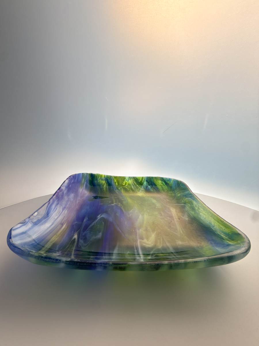 River Flow - Rounded Square Serving Dish by Shayna Heller, Image 1.