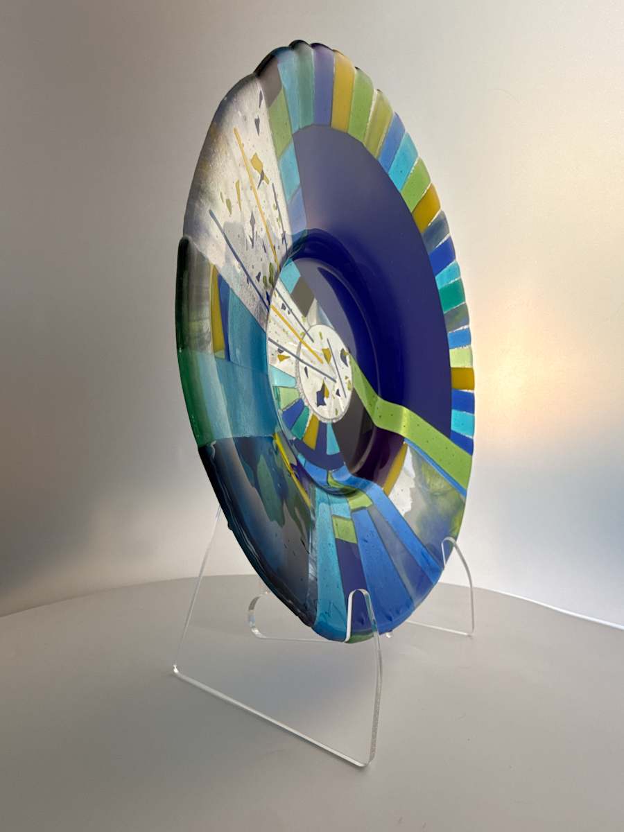 Custom - Abstract Collage in Blues by Shayna Heller, Image 1.