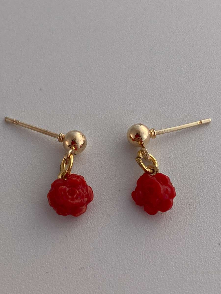 Fused Glass Earrings #88, Image 3.