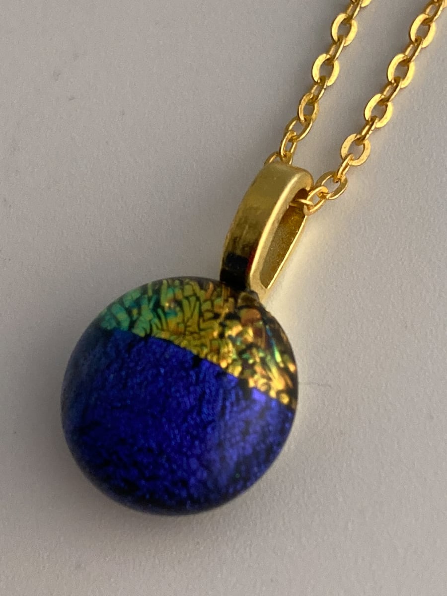 Fused glass pendant #169 by Shayna Heller
