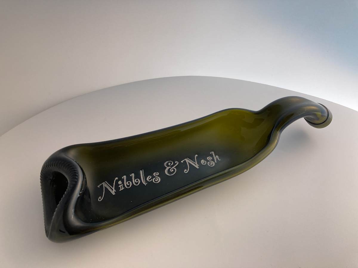 Upcycled Melted Wine Bottle #37, Image 4.