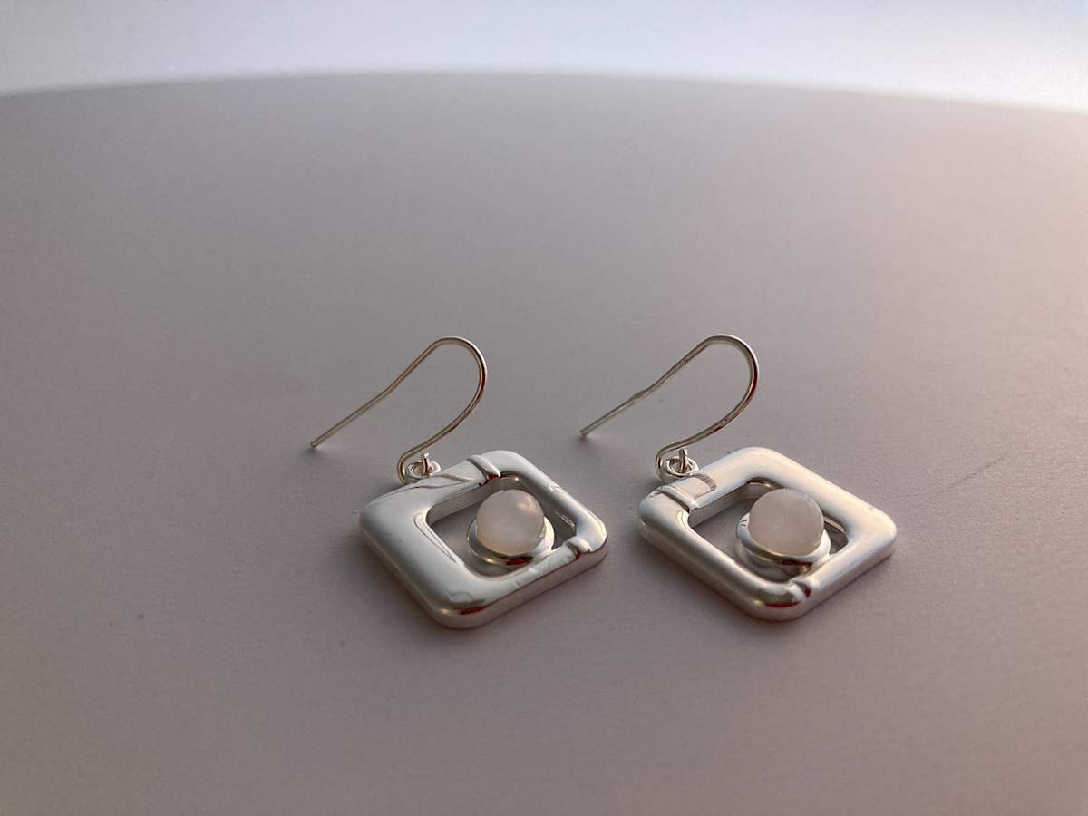 Fused Glass Earrings #100, Image 1.