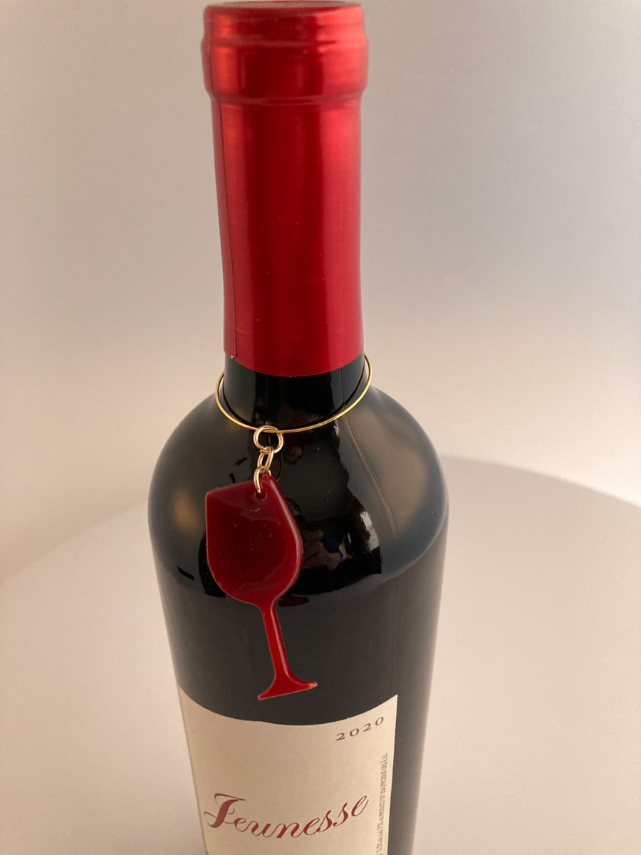 Charm - Wine Glass #48 by Shayna Heller
