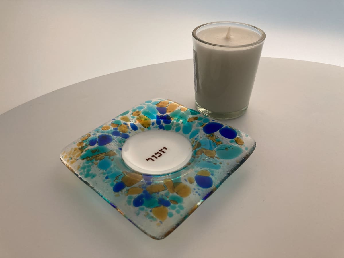 Memorial plate candle holder. #12 by Shayna Heller