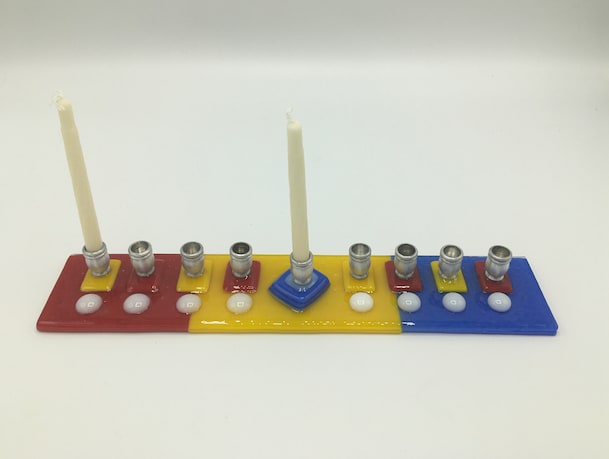 Menorah Tri-color by Shayna Heller, Image 3.